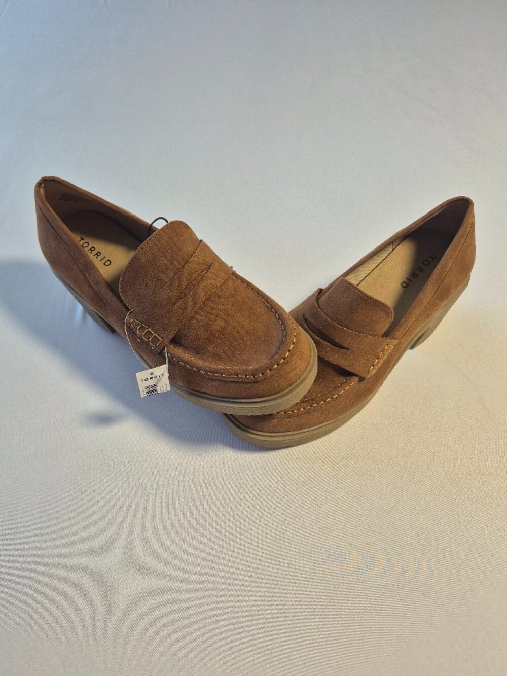NWOT Torrid Penny Loafers Shoes Womens Size 8W Brown Slip On WW